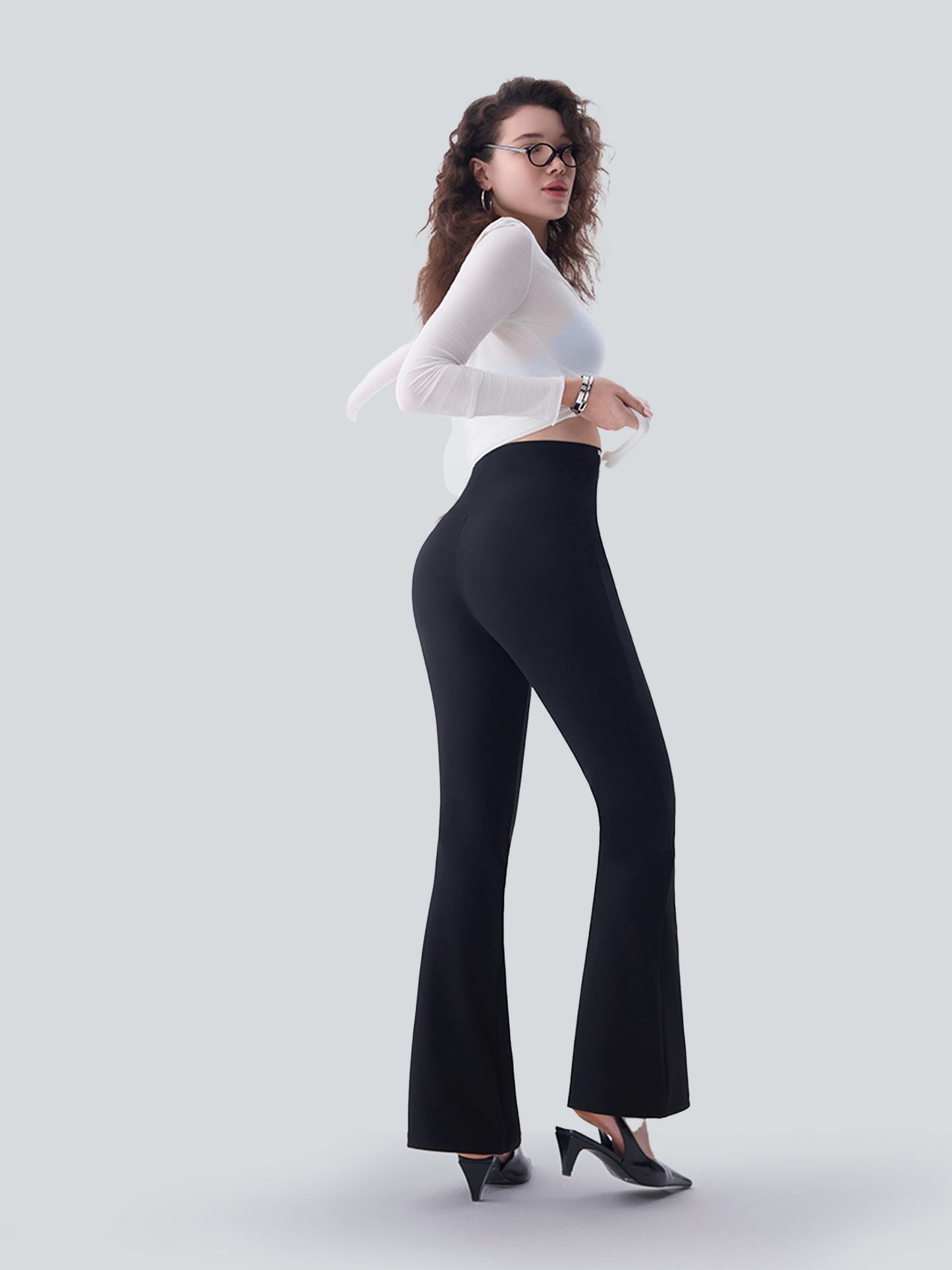 SIINSIIN Flare Leggings for Women Workout Yoga Pants High Waisted Tummy Control Butt Lifting Squat Proof Womens Flare Bootcut