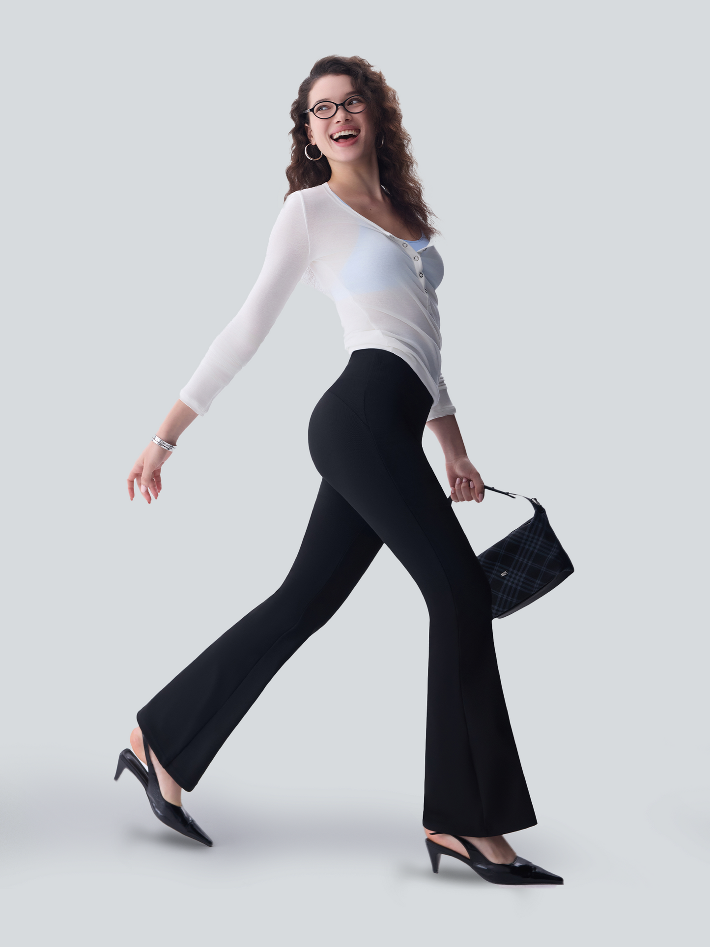 SIINSIIN Flare Leggings for Women Workout Yoga Pants High Waisted Tummy Control Butt Lifting Squat Proof Womens Flare Bootcut