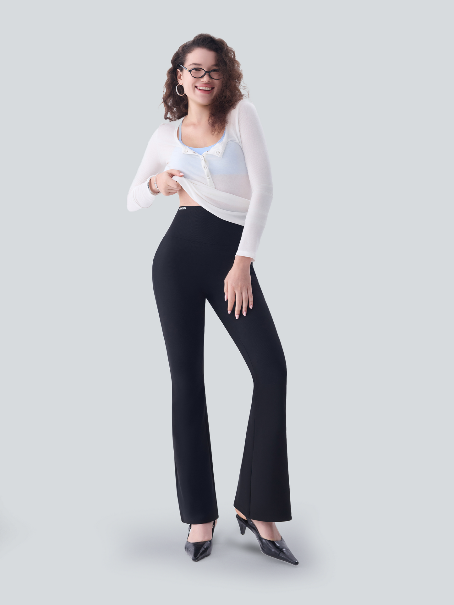 SIINSIIN Flare Leggings for Women Workout Yoga Pants High Waisted Tummy Control Butt Lifting Squat Proof Womens Flare Bootcut