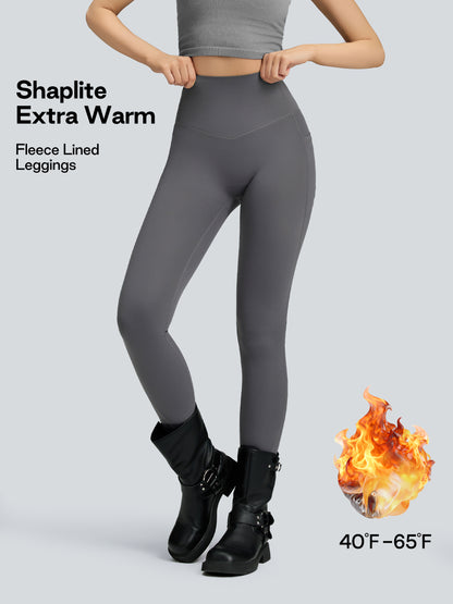 SIINSIIN Shaplite™ Extra Warm Fleece Lined Butt-lifting Tummy-control Leggings with Pockets